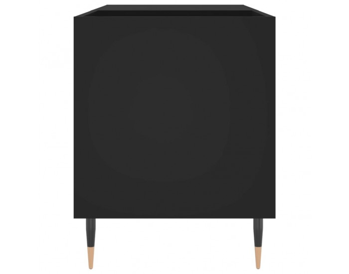 Sonata H Шкаф за грамофонни плочи черен 85x38x48 см инженерно дърво