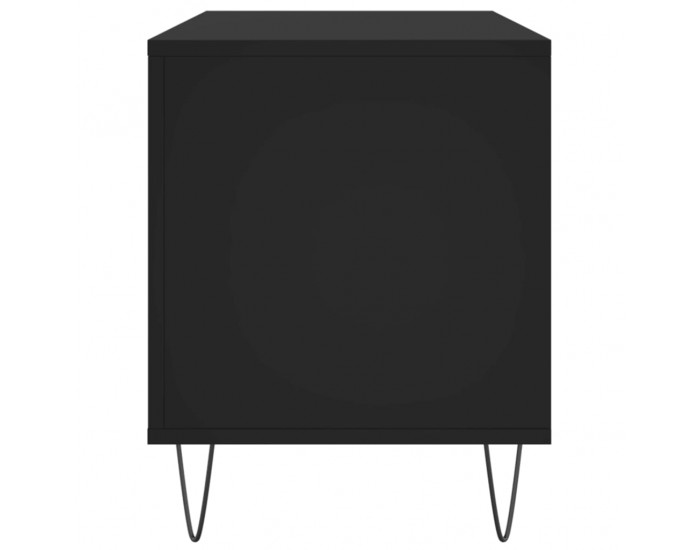 Sonata H Шкаф за грамофонни плочи черен 100x38x48 см инженерно дърво