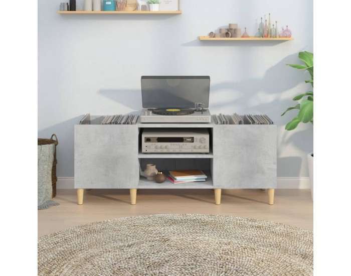 Sonata H Шкаф за грамофонни плочи сив 121x38x48 см инженерно дърво