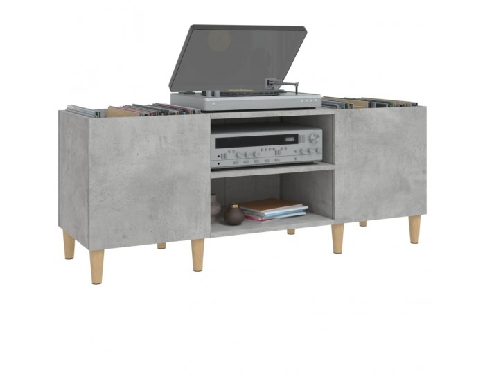 Sonata H Шкаф за грамофонни плочи сив 121x38x48 см инженерно дърво