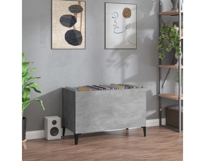 Sonata H Шкаф за грамофонни плочи сив 74,5x38x48 см инженерно дърво