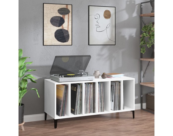 Sonata H Шкаф за грамофонни плочи бял 100x38x48 см инженерно дърво Sonata H Шкаф за грамофонни плочи бял 100x38x48 см инженерно дърво