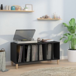 Sonata H Шкаф за грамофонни плочи черен 100x38x48 см инженерно дърво - ТВ шкафове
