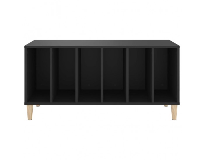 Sonata H Шкаф за грамофонни плочи черен 100x38x48 см инженерно дърво