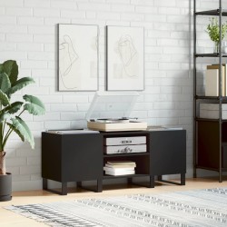 Sonata H Шкаф за грамофонни плочи черен 121x38x48 см инженерно дърво - ТВ шкафове
