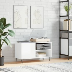 Sonata H Шкаф за грамофонни плочи бял гланц 85x38x48 см инженерно дърво - ТВ шкафове