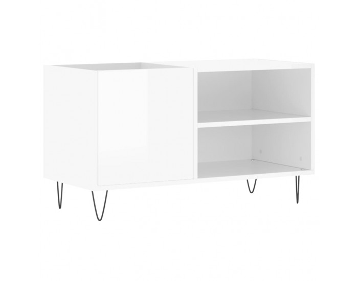 Sonata H Шкаф за грамофонни плочи бял гланц 85x38x48 см инженерно дърво Sonata H Шкаф за грамофонни плочи бял гланц 85x38x48 см инженерно дърво