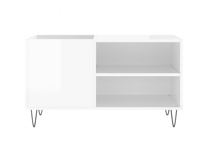 Sonata H Шкаф за грамофонни плочи бял гланц 85x38x48 см инженерно дърво Sonata H Шкаф за грамофонни плочи бял гланц 85x38x48 см инженерно дърво