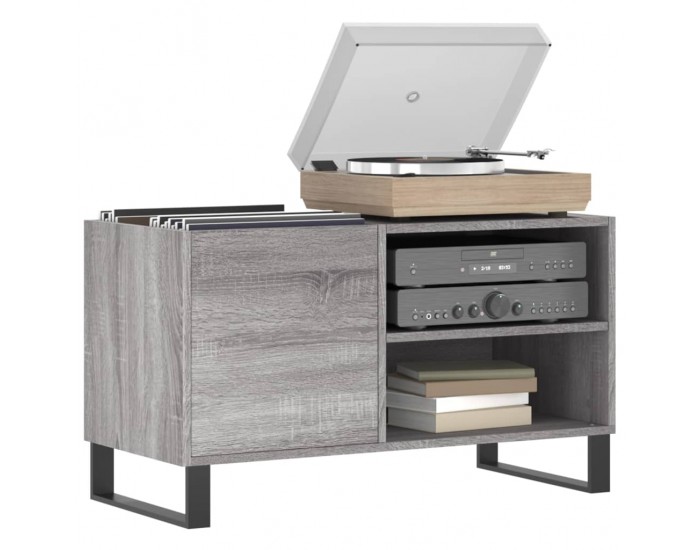 Sonata H Шкаф за винилови плочи сив сонома 85x38x48 см инженерно дърво