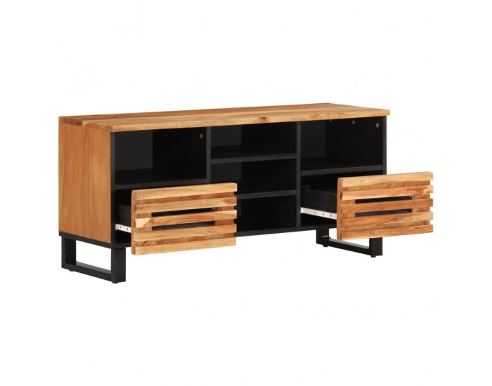 Sonata H ТВ шкаф, 100x34x46 см, масивно акациево дърво