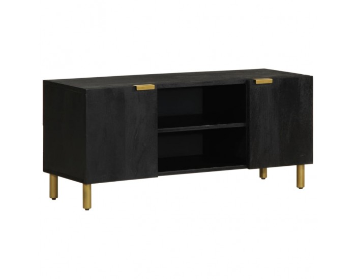 Sonata H ТВ шкаф, черен, 105x33x46 см, инженерно дърво