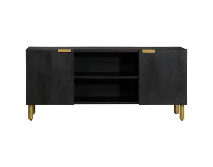 Sonata H ТВ шкаф, черен, 105x33x46 см, инженерно дърво