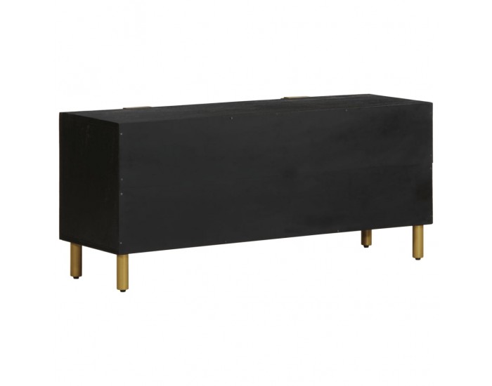 Sonata H ТВ шкаф, черен, 105x33x46 см, инженерно дърво