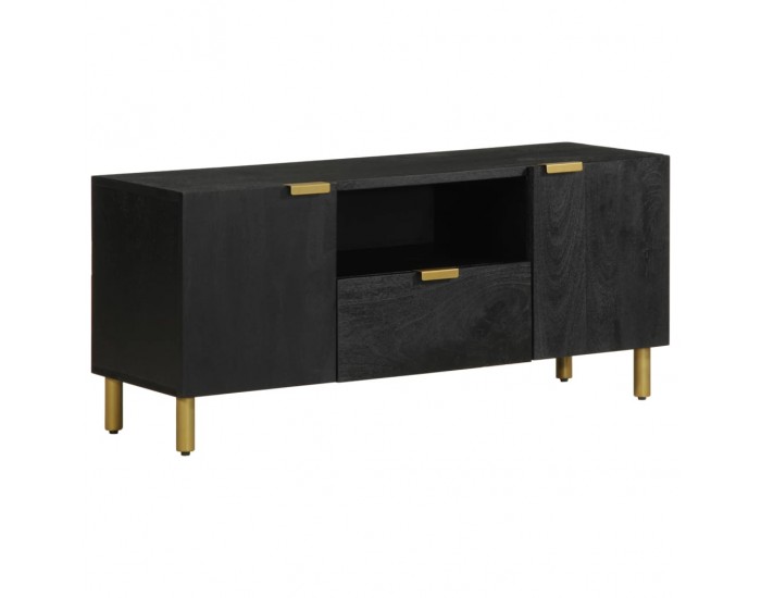 Sonata H ТВ шкаф, черен, 105x33x46 см, инженерно дърво