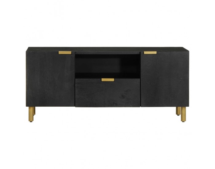 Sonata H ТВ шкаф, черен, 105x33x46 см, инженерно дърво