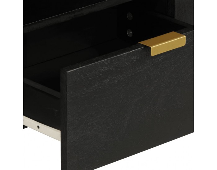 Sonata H ТВ шкаф, черен, 105x33x46 см, инженерно дърво