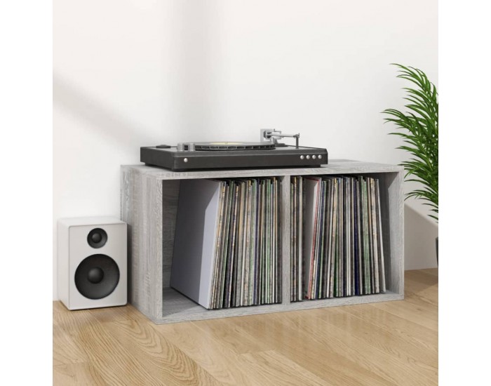 Sonata H Шкаф за винилови плочи сив сонома 71x34x36 см инженерно дърво