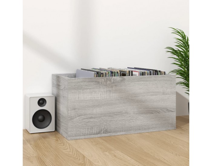 Sonata H Шкаф за винилови плочи сив сонома 71x34x36 см инженерно дърво