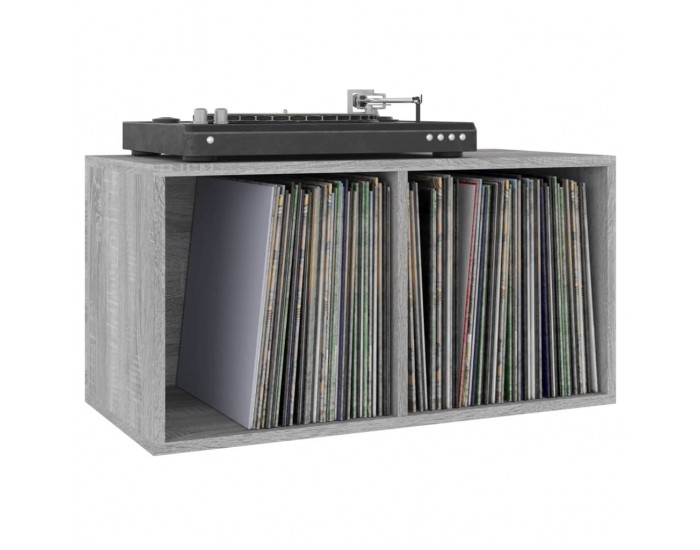Sonata H Шкаф за винилови плочи сив сонома 71x34x36 см инженерно дърво