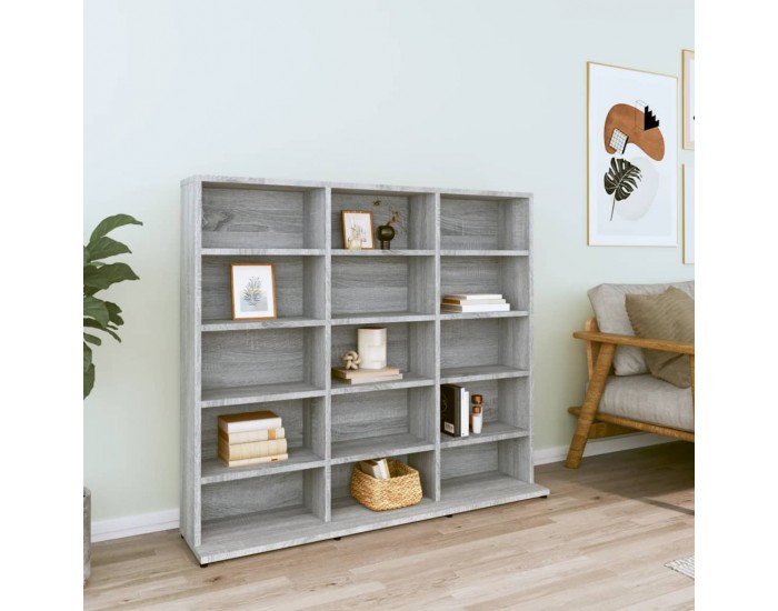 Sonata H Етажерка за дискове сив сонома 102x23x89,5 см инженерно дърво Sonata H Етажерка за дискове сив сонома 102x23x89,5 см инженерно дърво