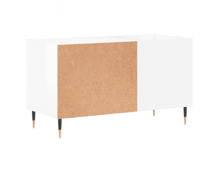 Sonata H Шкаф за грамофонни плочи бял гланц 85x38x48 см инженерно дърво
