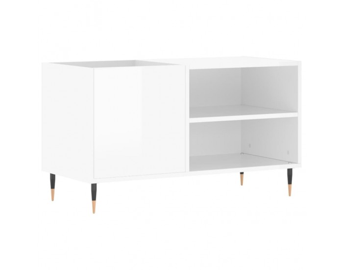 Sonata H Шкаф за грамофонни плочи бял гланц 85x38x48 см инженерно дърво