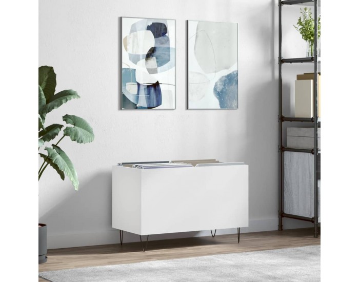 Sonata H Шкаф за грамофонни плочи бял 74,5x38x48 см инженерно дърво Sonata H Шкаф за грамофонни плочи бял 74,5x38x48 см инженерно дърво