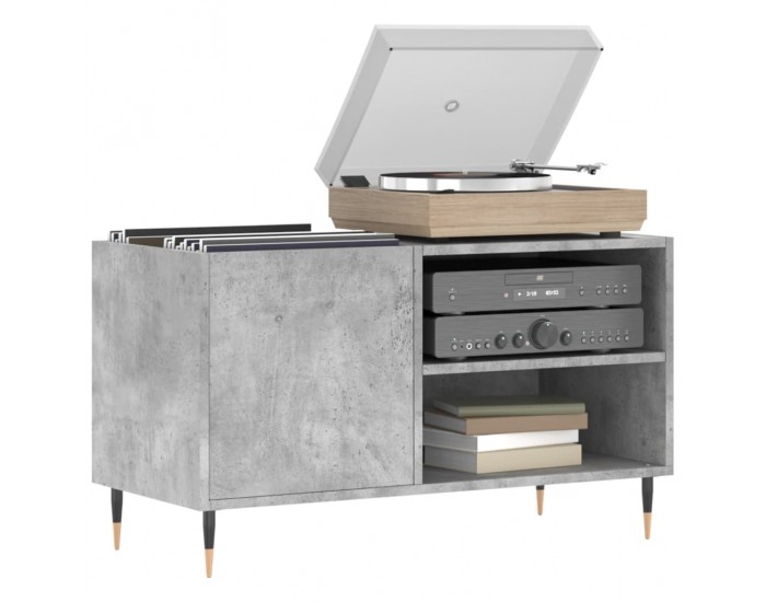 Sonata H Шкаф за винилови плочи бетонно сив 85x38x48 см инженерно дърво