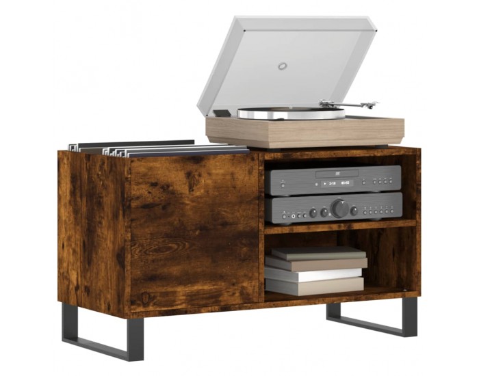 Sonata H Шкаф за винилови плочи опушен дъб 85x38x48 см инженерно дърво