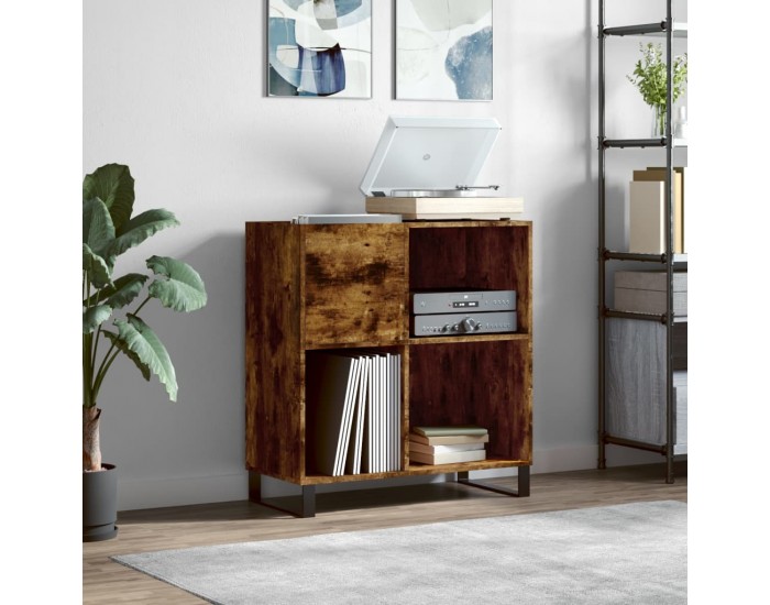 Sonata H Шкаф за винилови плочи опушен дъб 84,5x38x89 см инженерно дърво