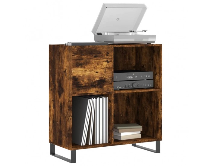 Sonata H Шкаф за винилови плочи опушен дъб 84,5x38x89 см инженерно дърво