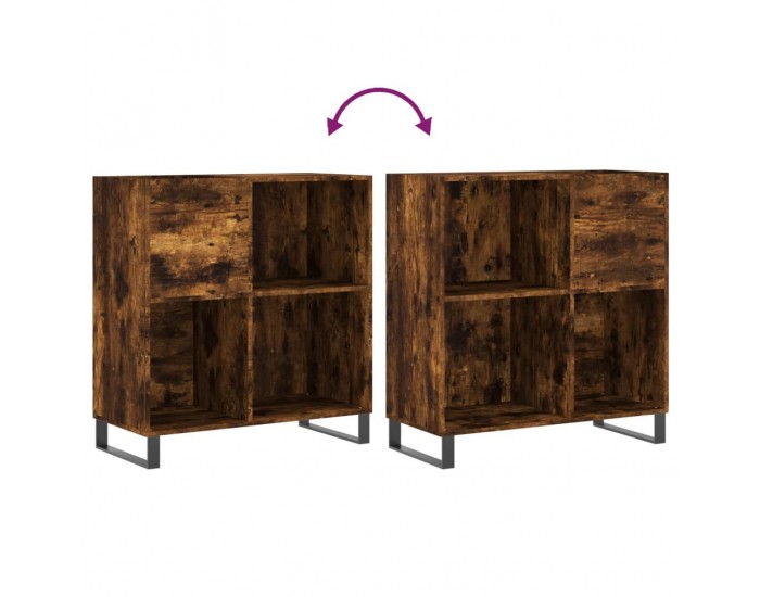 Sonata H Шкаф за винилови плочи опушен дъб 84,5x38x89 см инженерно дърво