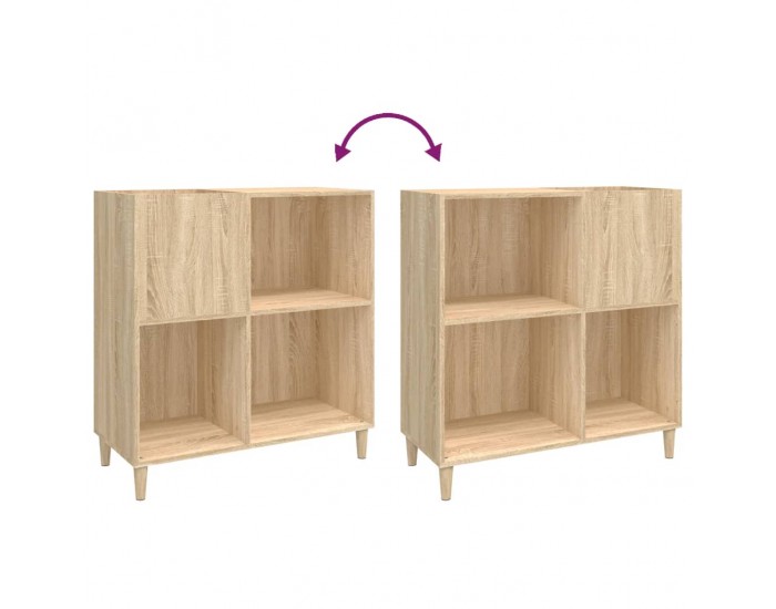 Sonata H Шкаф за винилови плочи сонома дъб 84,5x38x89 см инженерно дърво