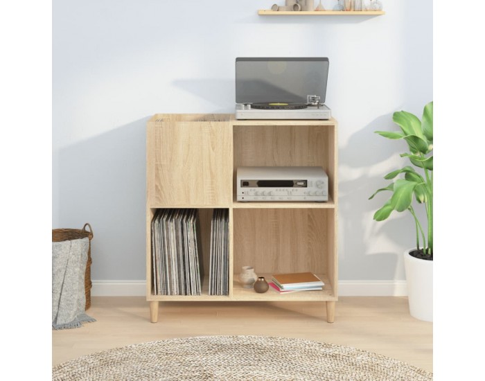 Sonata H Шкаф за винилови плочи сонома дъб 84,5x38x89 см инженерно дърво