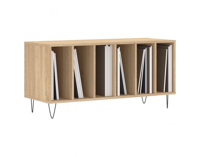 Sonata H Шкаф за винилови плочи сонома дъб 100x38x48 см инженерно дърво