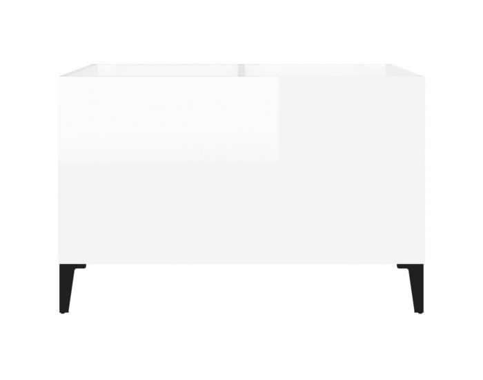 Sonata H Шкаф за винилови плочи бял гланц 74,5x38x48 см инженерно дърво