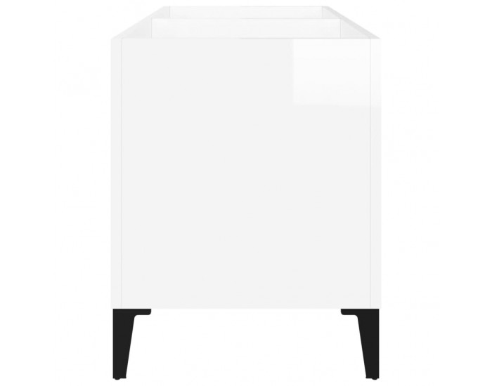 Sonata H Шкаф за винилови плочи бял гланц 74,5x38x48 см инженерно дърво