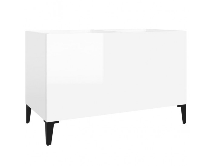 Sonata H Шкаф за винилови плочи бял гланц 74,5x38x48 см инженерно дърво