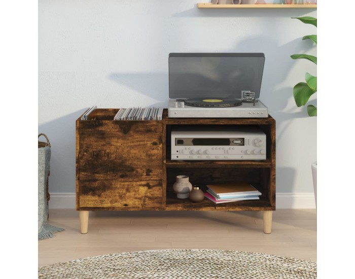 Sonata H Шкаф за винилови плочи опушен дъб 84,5x38x48 см инженерно дърво