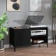 Sonata H Шкаф за грамофонни плочи черен 84,5x38x48 см инженерно дърво Sonata H Шкаф за грамофонни плочи черен 84,5x38x48 см инженерно дърво