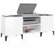 Sonata H Шкаф за грамофонни плочи бял 121x38x48 см инженерно дърво Sonata H Шкаф за грамофонни плочи бял 121x38x48 см инженерно дърво