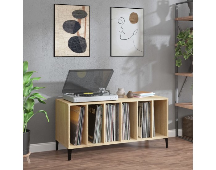 Sonata H Шкаф за винилови плочи сонома дъб 100x38x48 см инженерно дърво
