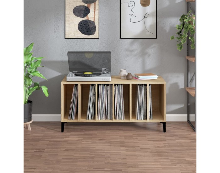 Sonata H Шкаф за винилови плочи сонома дъб 100x38x48 см инженерно дърво
