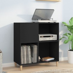 Sonata H Шкаф за грамофонни плочи черен 84,5x38x89 см инженерно дърво - ТВ шкафове