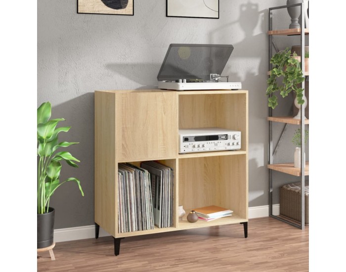 Sonata H Шкаф за винилови плочи сонома дъб 84,5x38x89 см инженерно дърво