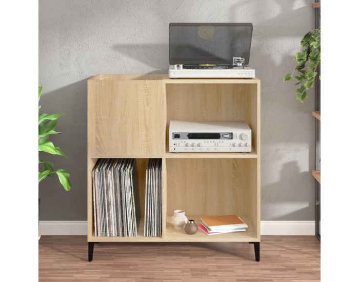 Sonata H Шкаф за винилови плочи сонома дъб 84,5x38x89 см инженерно дърво