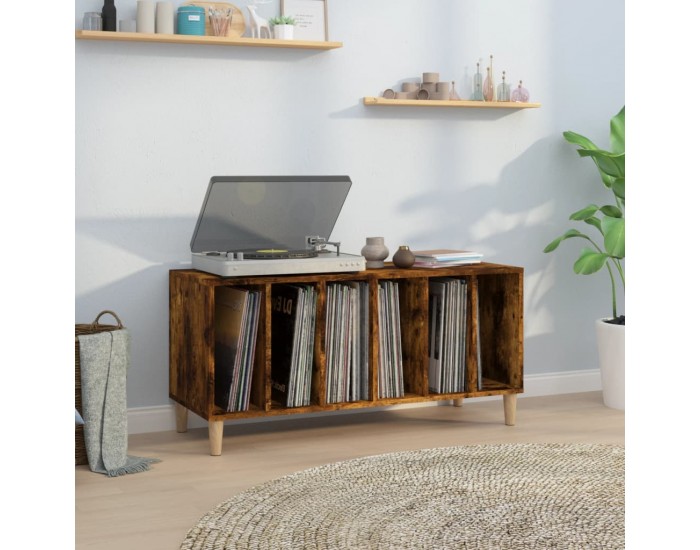Sonata H Шкаф за винилови плочи опушен дъб 100x38x48 см инженерно дърво