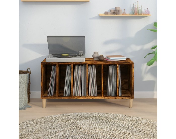 Sonata H Шкаф за винилови плочи опушен дъб 100x38x48 см инженерно дърво