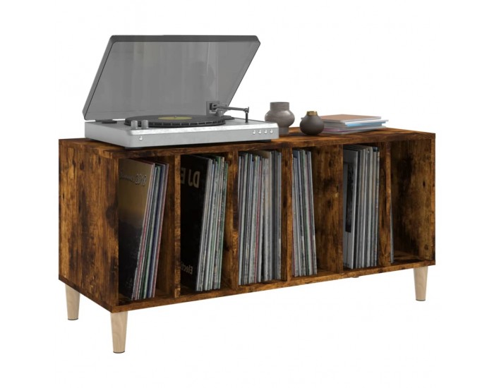 Sonata H Шкаф за винилови плочи опушен дъб 100x38x48 см инженерно дърво