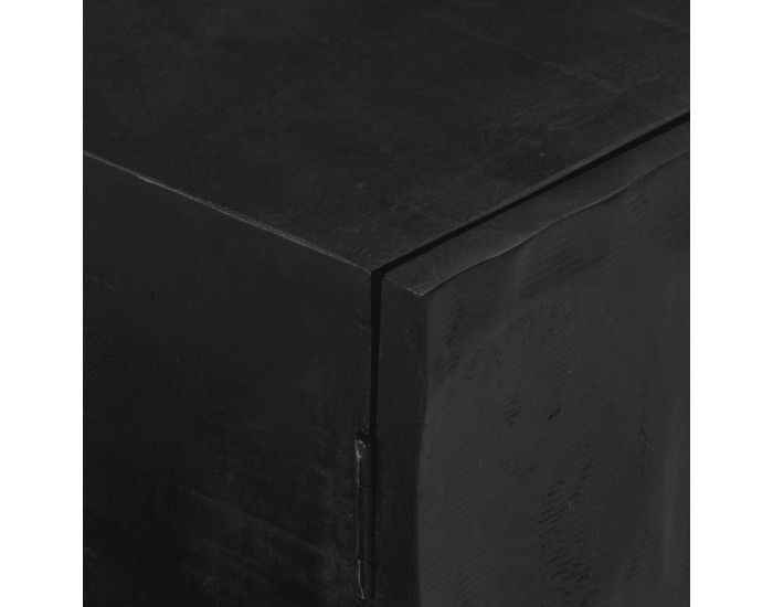 Sonata H ТВ шкаф, черен, 110x30x40 см, масивно мангово дърво и желязо Sonata H ТВ шкаф, черен, 110x30x40 см, масивно мангово дърво и желязо